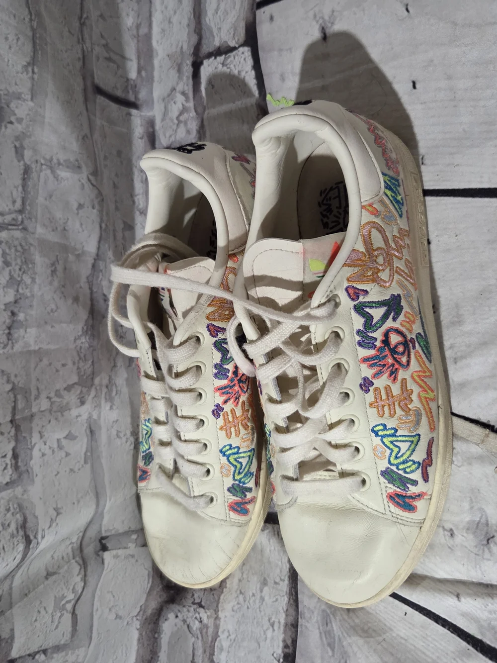 Adidas Stan Smith Pride Embroidered Cream  Sneakers